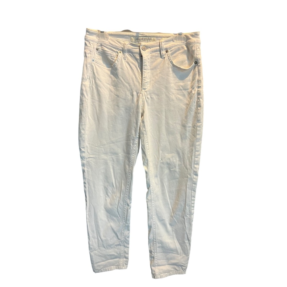 Jones New York Jeans Soho Slim Ankle White Stretch Denim Pants Womens 6 60409891